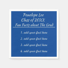 学校の色を選択する卒業おもしろいファクト昼寝 スタンダードカクテルナプキン