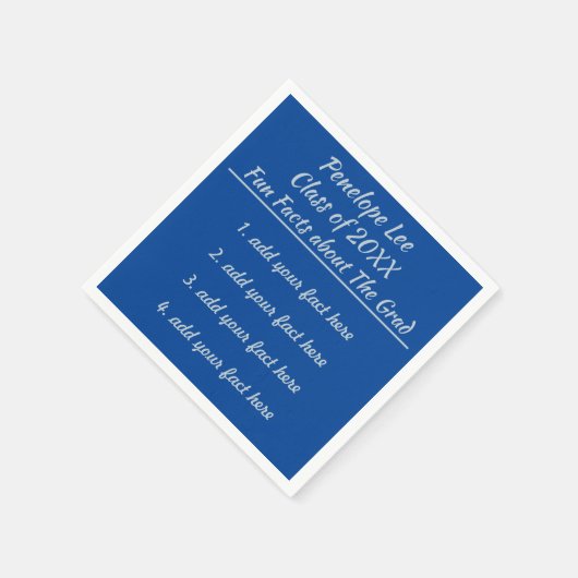 学校の色を選択する卒業おもしろいファクト昼寝 スタンダードカクテルナプキン (角)