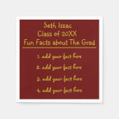 学校の色を選択する卒業おもしろい事実 スタンダードカクテルナプキン (正面)