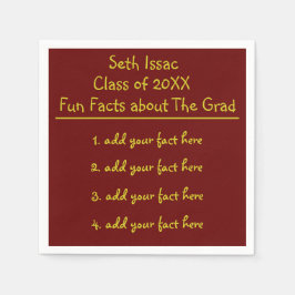 学校の色を選択する卒業おもしろい事実 スタンダードカクテルナプキン