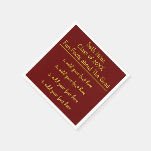 学校の色を選択する卒業おもしろい事実 スタンダードカクテルナプキン (角)