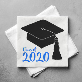 学校の色ブルークラス年 スタンダードカクテルナプキン