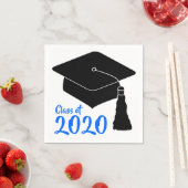 学校の色ブルークラス年 スタンダードカクテルナプキン (インサイチュ)