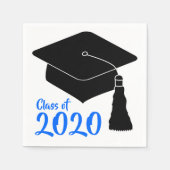 学校の色ブルークラス年 スタンダードカクテルナプキン (正面)