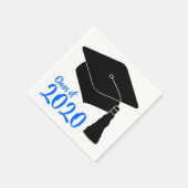 学校の色ブルークラス年 スタンダードカクテルナプキン (角)