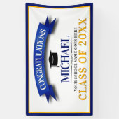 学校の色 おめでとう 卒業おめでとう 横断幕 (縦)