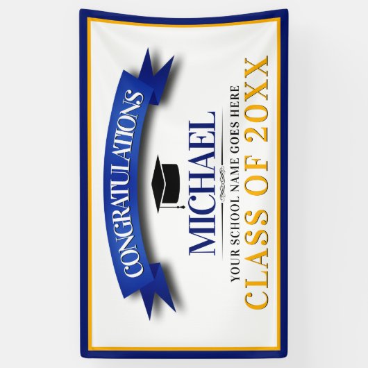 学校の色 おめでとう 卒業おめでとう 横断幕 (縦)