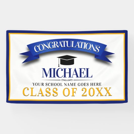 学校の色 おめでとう 卒業おめでとう 横断幕 (横)