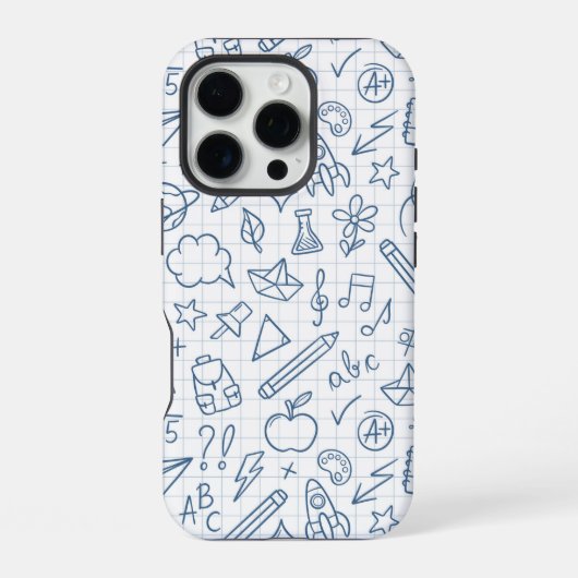 学校の落書き先生スマホケース iPhoneケース (裏面)