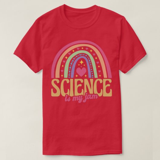 学校の虹の科学は私のジャム教えの教えもの Tシャツ (デザイン正面)