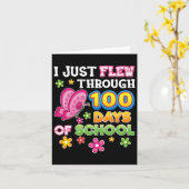 学校の蝶の100日を飛んだだけで100 カード (黄色い花)