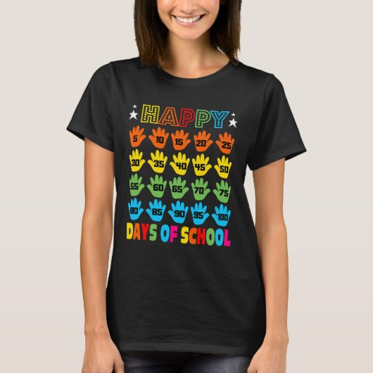 学校の衣装の女の子の子供へ日100日 Tシャツ (正面)