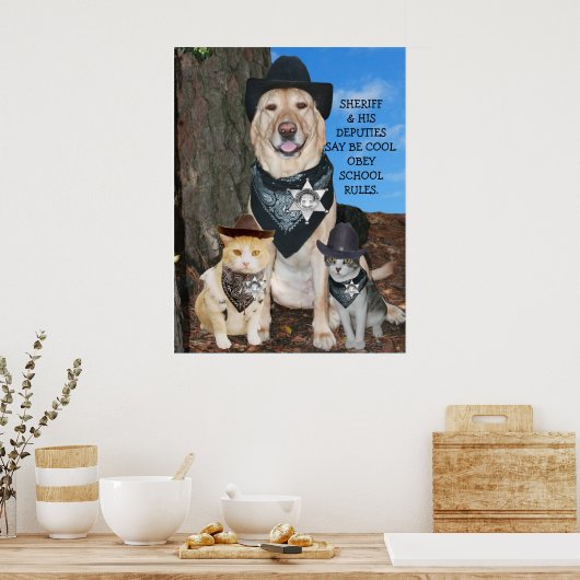 学校の規則に従う。 ポスター (キッチン)