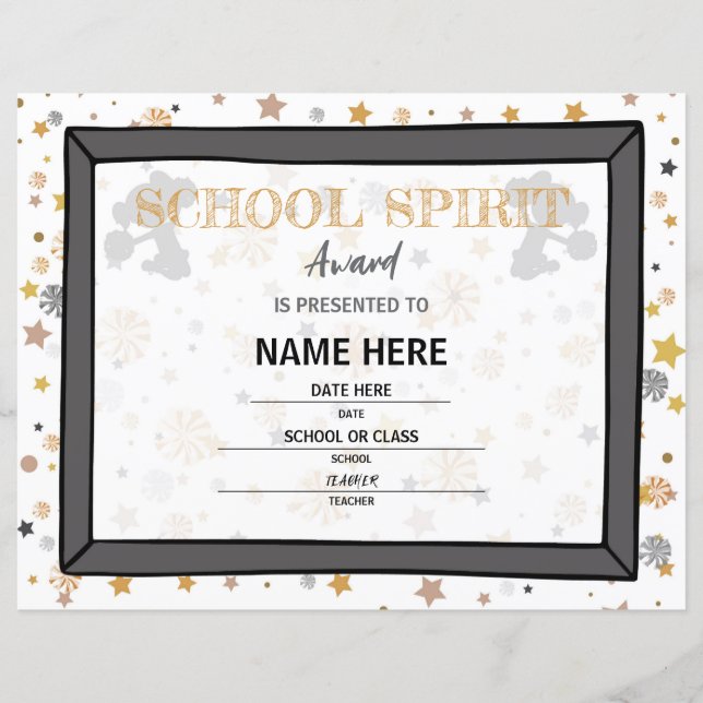 学校の証明書 (正面)