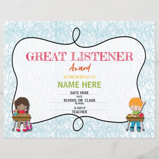 学校の証明書 (正面)