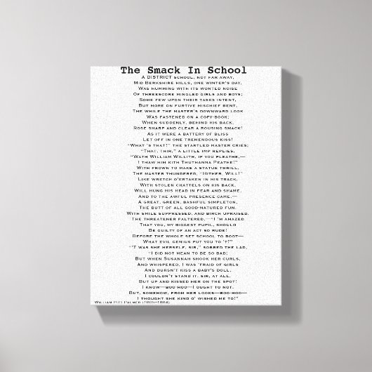 学校の詩の笑い キャンバスプリント (正面)