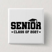 学校の誇り 卒業年度 2027年 シニアクラス 缶バッジ (正面)