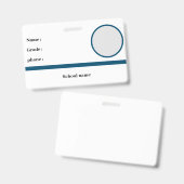 学校の身分証明書 バッジ (表裏)