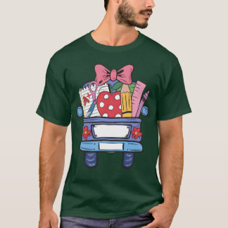学校の車のバックトゥスクール男の子ギフト Tシャツ