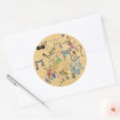 学校の迷路のシール ラウンドシール (封筒)