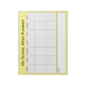 学校の週計画グラフ ノートパッド (回転)