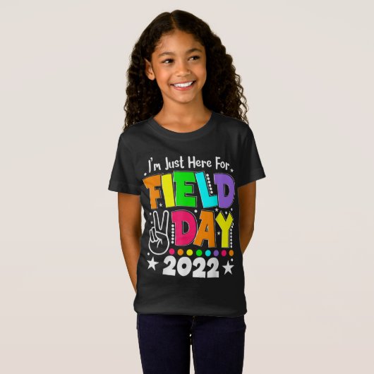 学校の運動会の先生私は今、フィールドのためにここにいます Tシャツ (正面フル)