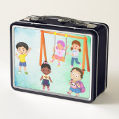 学校の運動場 メタルランチボックス (裏面)