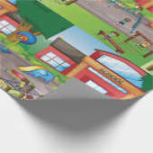 学校の運動場 ラッピングペーパー (角)