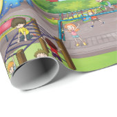 学校の運動場 ラッピングペーパー (ロールコーナー)