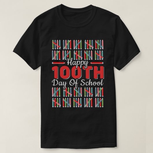 学校の鉛筆の100日 Tシャツ (デザイン正面)