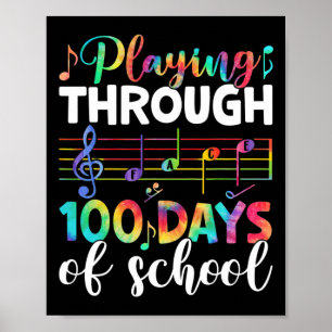 学校の音楽の日先生学生ギフト100D ポスター