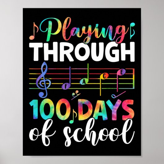 学校の音楽の日先生学生ギフト100D ポスター (正面)