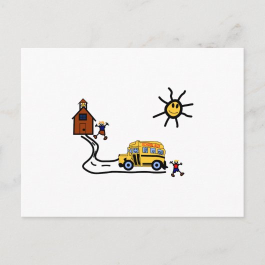 学校の風景 ポストカード (正面)