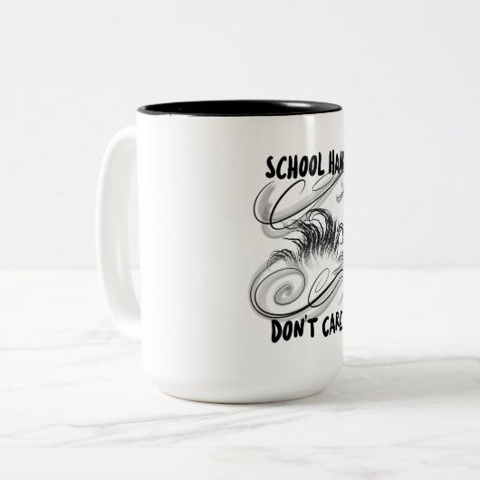学校の髪が学校気にの始まりではない ツートーンマグカップ (正面左)