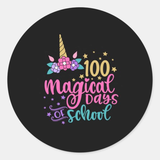 学校の魔法の日100 ラウンドシール (正面)