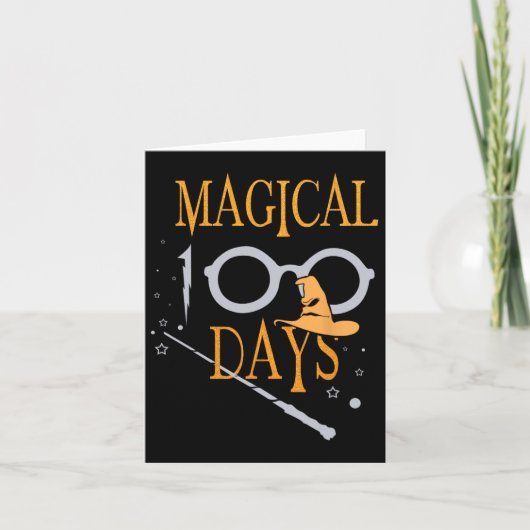 学校の魔法の日 100日目の先生と生徒 カード (正面)