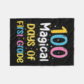 学校の1年生100日目の100魔法の日 フリースブランケット (正面(横))