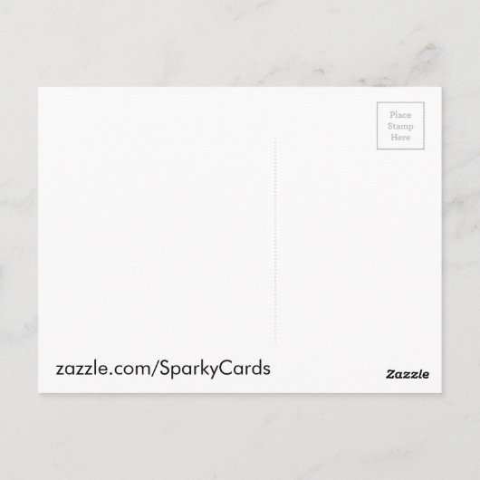 学校の1日目かわいいおもしろい漫画グリーティングカード ポストカード (裏面)