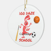 学校の100のボーッとしたサンダー_コーブ セラミックオーナメント (左)