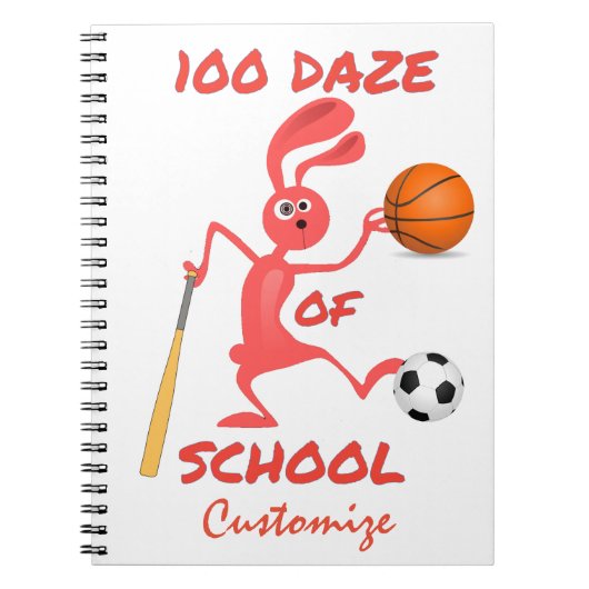 学校の100のボーッとしたサンダー_コーブ ノートブック (正面)