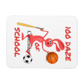 学校の100のボーッとしたサンダー_コーブ マグネット (横)