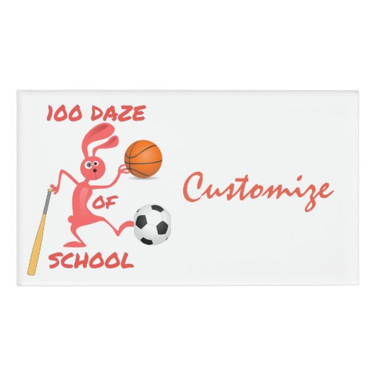 学校の100のボーッとしたサンダー_コーブ 名札 (正面)