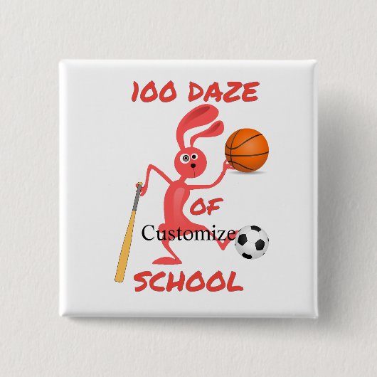 学校の100のボーッとしたサンダー_コーブ 缶バッジ (正面)