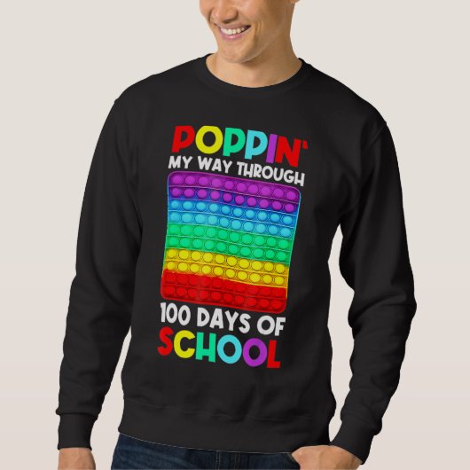 学校の100の日を通して私の道をHappy 100 スウェットシャツ (正面)