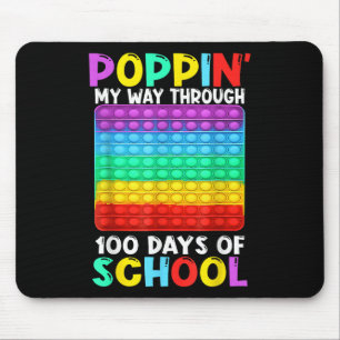 学校の100の日を通して私の道をHappy 100 マウスパッド