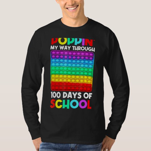 学校の100の日を通して私の道をHappy 100 Tシャツ (正面)
