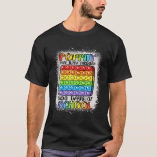 学校の100の日を通って私の道を幸せ10 Tシャツ