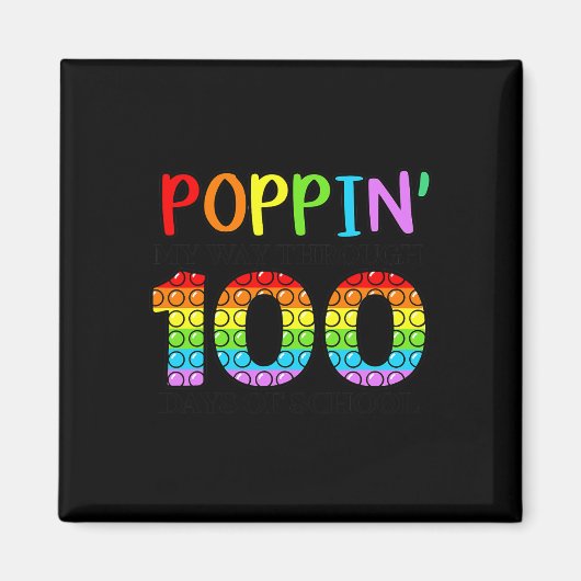 学校の100の日を通る マグネット (正面)