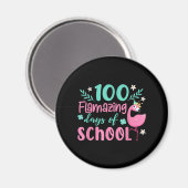 学校の100の素晴らしい日 | Flamingo おもしろい マグネット (正面/裏面)