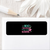 学校の100の素晴らしい日 | Flamingo おもしろい ラベル (インサイチュ)